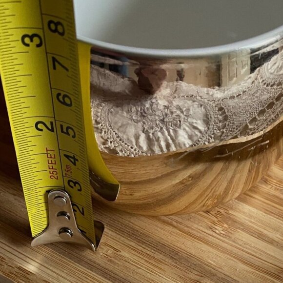 Two  2013 Holiday Christmas Starbucks Ceramic gold and red  Mirror Mugs Cups - Picture 11 of 11